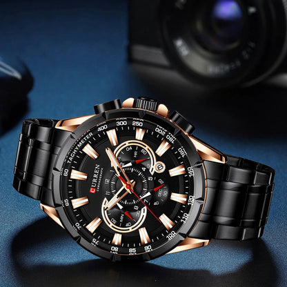RELOJ CURREN 8363 - CRONÓGRAFO DE ACERO INOXIDABLE
